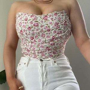 Ditsy Floral Corset Style Top